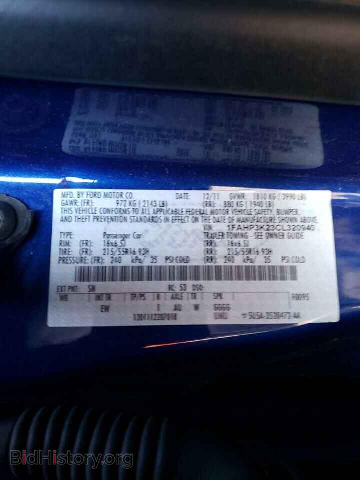 2012 FORD FOCUS - VIN: 1FAHP3K23CL320940 - Photo 10