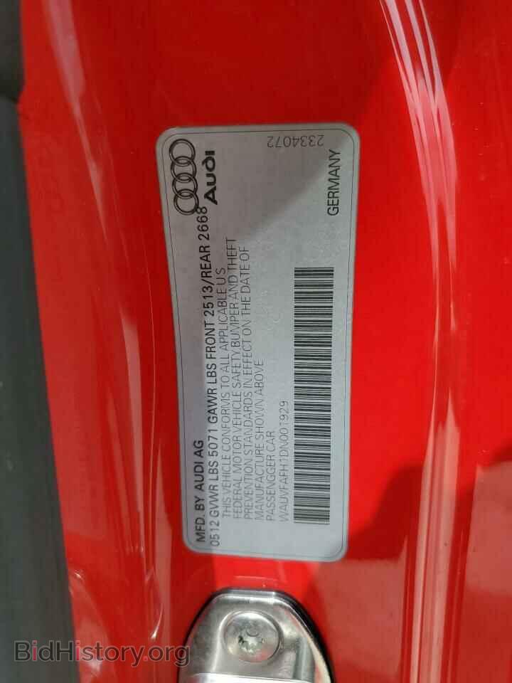 2013 AUDI A5 - VIN: WAUVFAFH1DN001929 - Фото 12