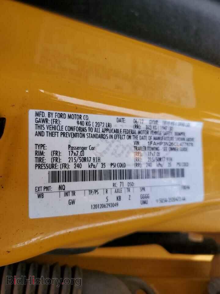 2012 FORD FOCUS - VIN: 1FAHP3N26CL477678 - Фото 12