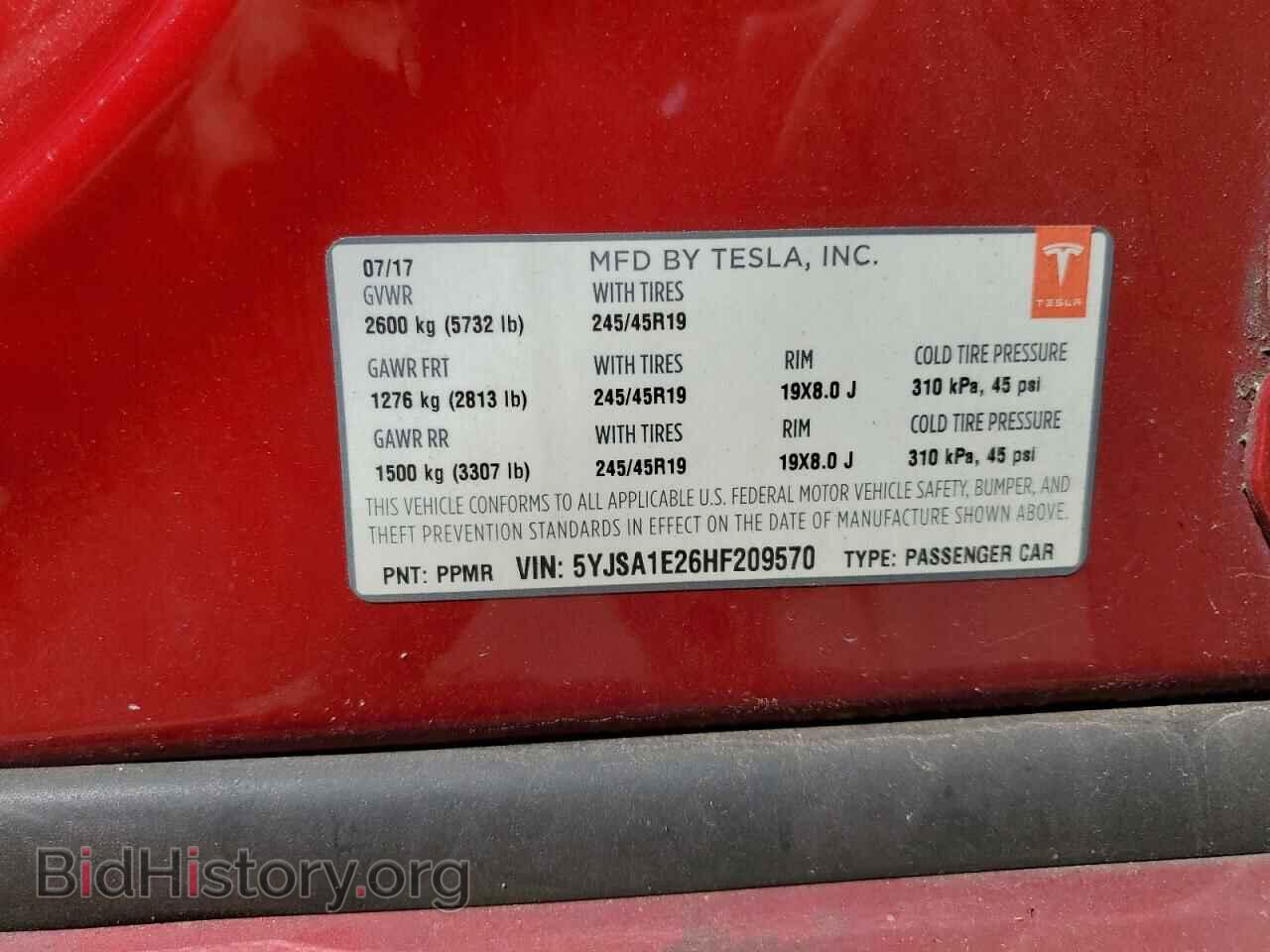 2017 TESLA MODEL S - VIN: 5YJSA1E26HF209570 - Photo 12