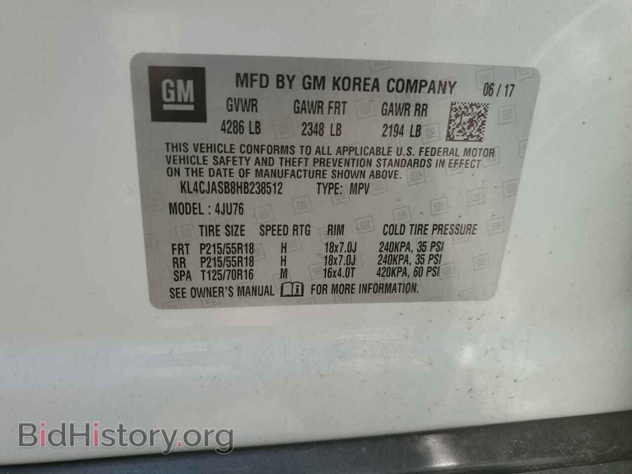 2017 BUICK ENCORE - VIN: KL4CJASB8HB238512 - Фото 12
