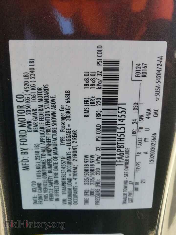 2020 FORD MUSTANG - VIN: 1FA6P8TH5L5145571 - Фото 10