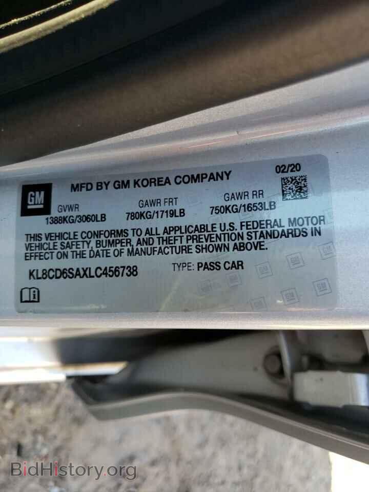 2020 CHEVROLET SPARK - VIN: KL8CD6SAXLC456738 - Фото 10