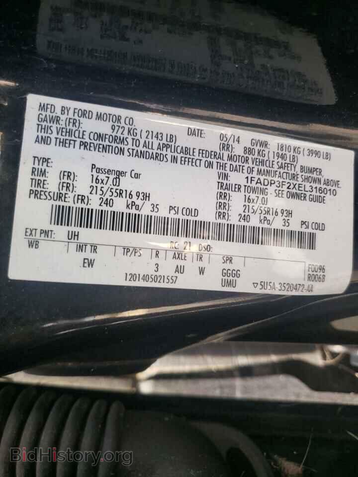 2014 FORD FOCUS - VIN: 1FADP3F2XEL316010 - Фото 10
