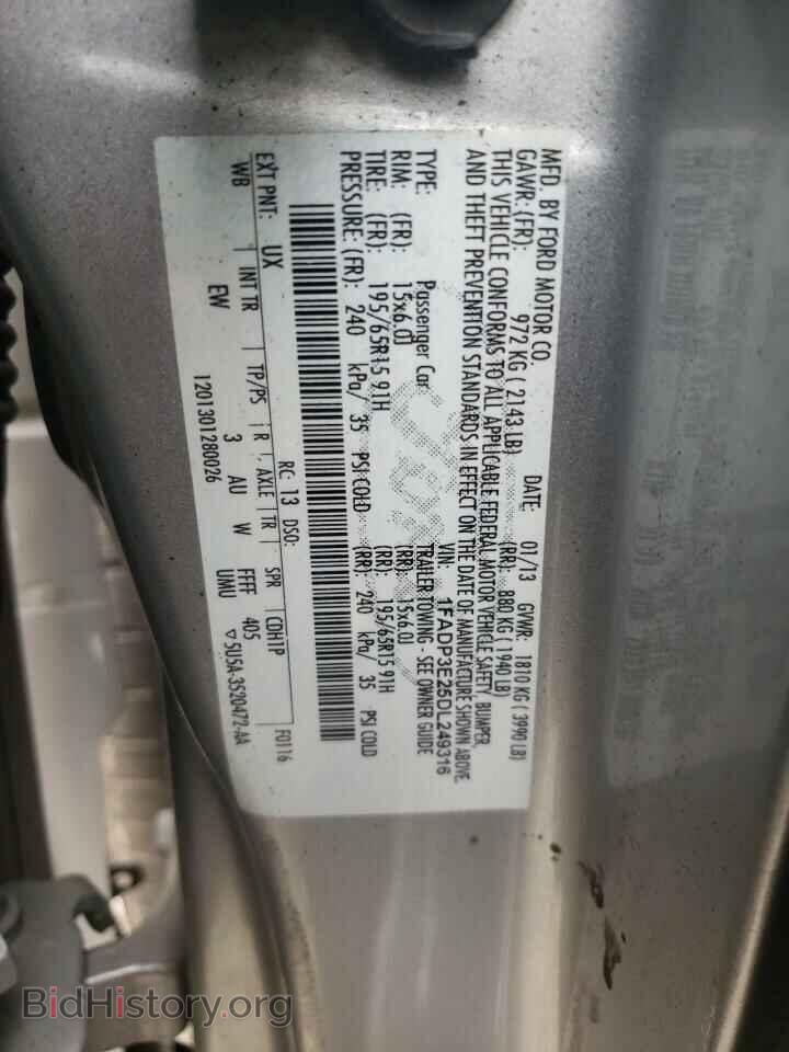 2013 FORD FOCUS - VIN: 1FADP3E25DL249316 - Фото 10