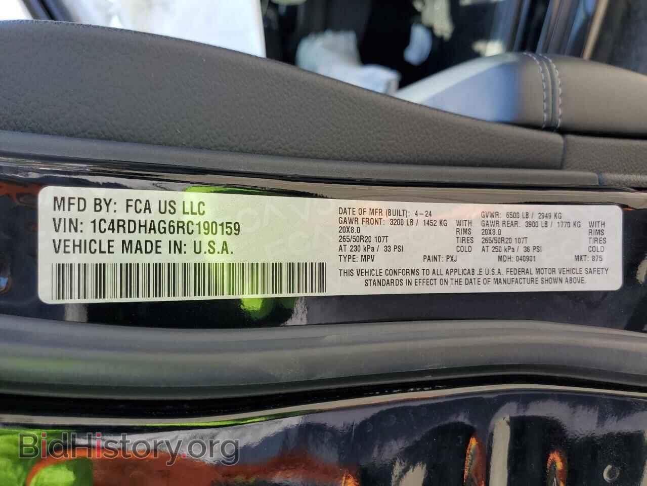 2024 DODGE DURANGO - VIN: 1C4RDHAG6RC190159 - Фото 13