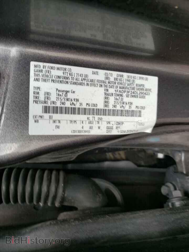 2013 FORD FOCUS - VIN: 1FADP3F24DL290423 - Фото 10