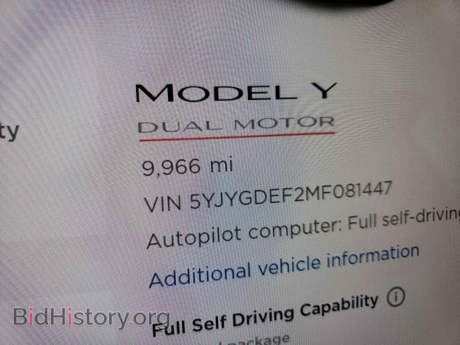 2021 TESLA MODEL Y - VIN: 5YJYGDEF2MF081447 - Photo 8