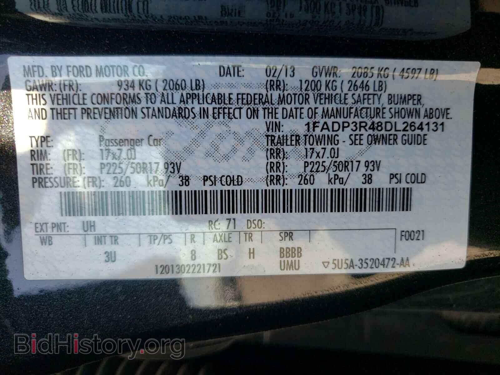 2013 FORD FOCUS - VIN: 1FADP3R48DL264131 - Фото 10