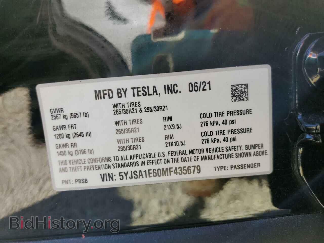 2021 TESLA MODEL S - VIN: 5YJSA1E60MF435679 - Photo 10