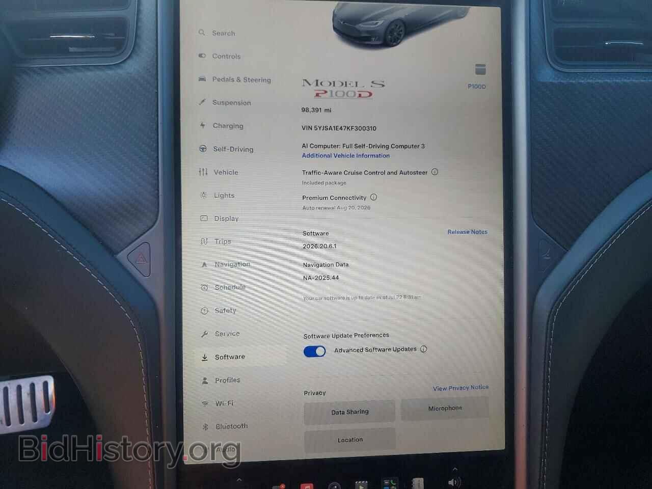 2019 TESLA MODEL S - VIN: 5YJSA1E47KF300310 - Photo 9