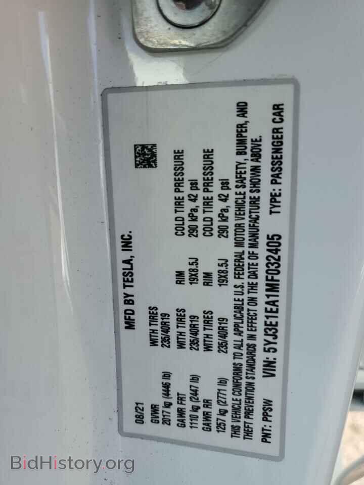 2021 TESLA MODEL 3 - VIN: 5YJ3E1EA1MF032405 - Photo 12