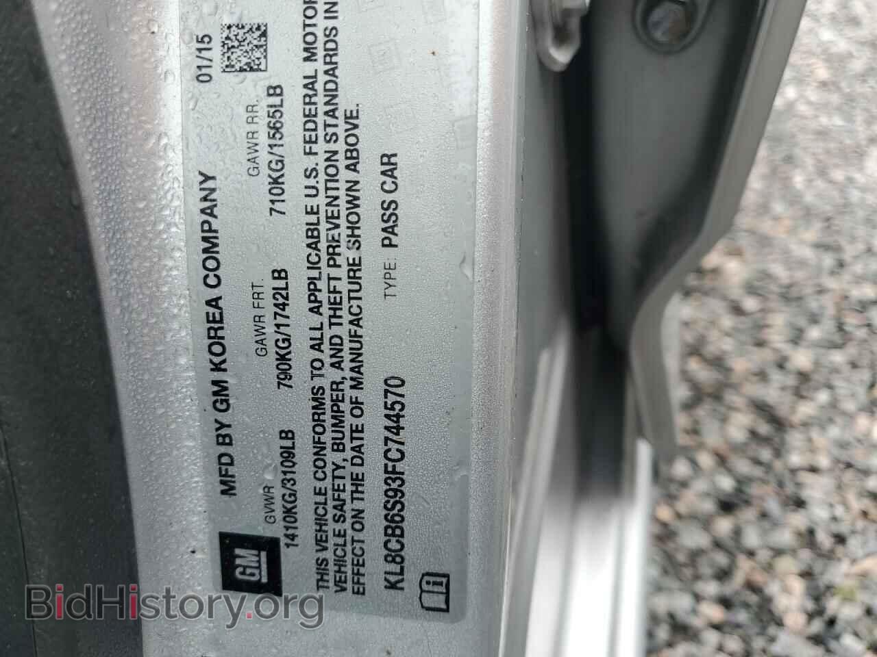 2015 CHEVROLET SPARK - VIN: KL8CB6S93FC744570 - Фото 10
