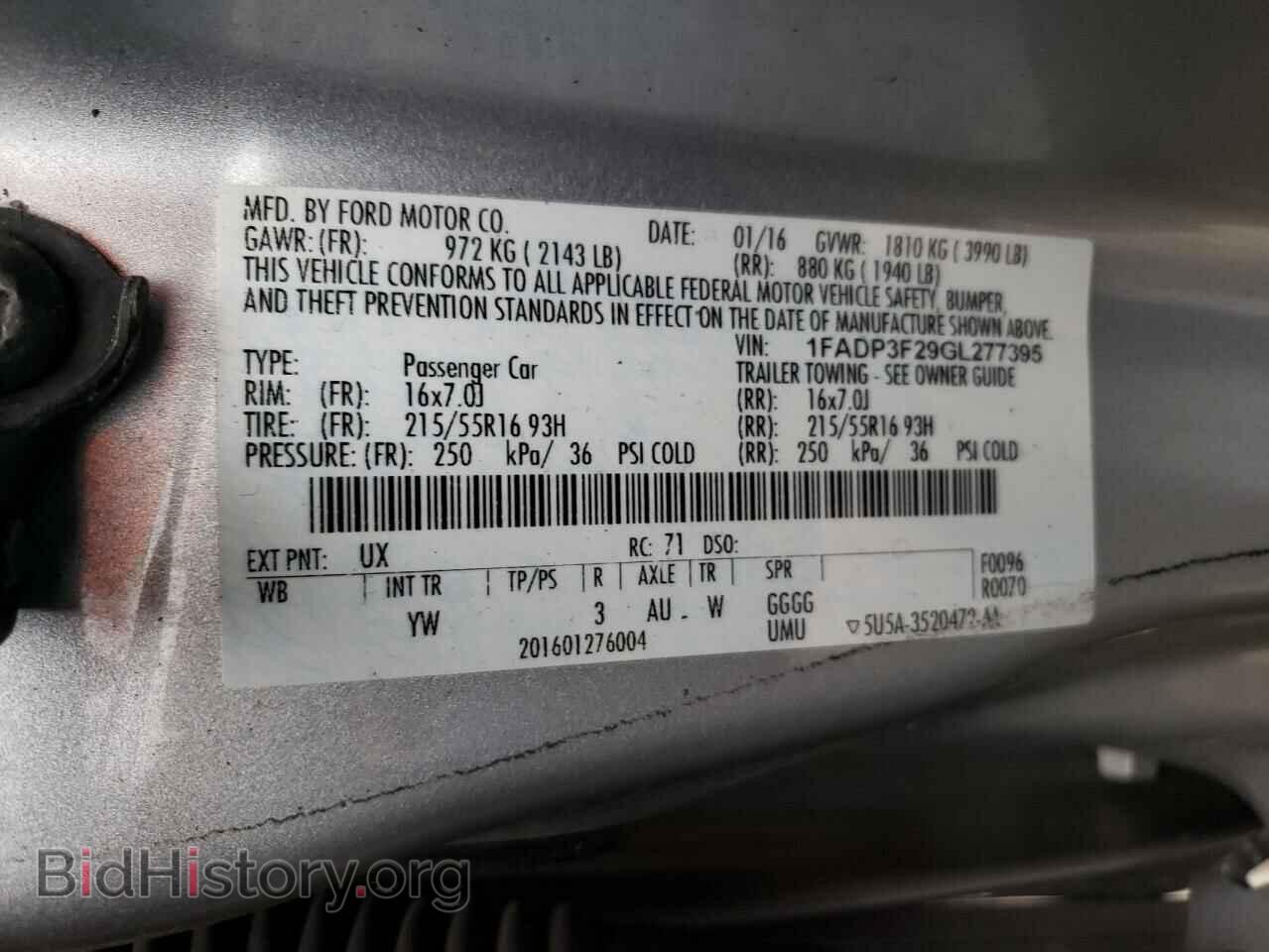 2016 FORD FOCUS - VIN: 1FADP3F29GL277395 - Photo 10
