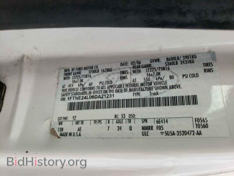 2006 Ford ECONOLINE (VIN 1FTNE24L06DA21231) — photo 10 of 10