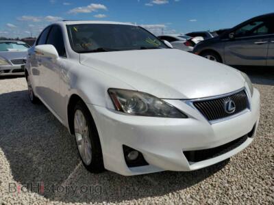 2012 Lexus IS IS 250, white — VIN JTHCF5C22C5055528, Copart