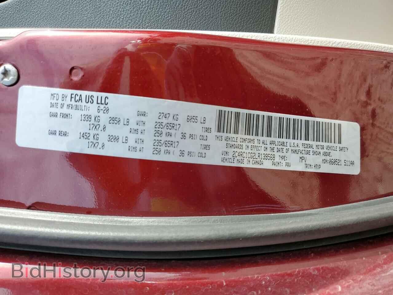 2020 CHRYSLER MINIVAN - VIN: 2C4RC1CG2LR139568 - Фото 10