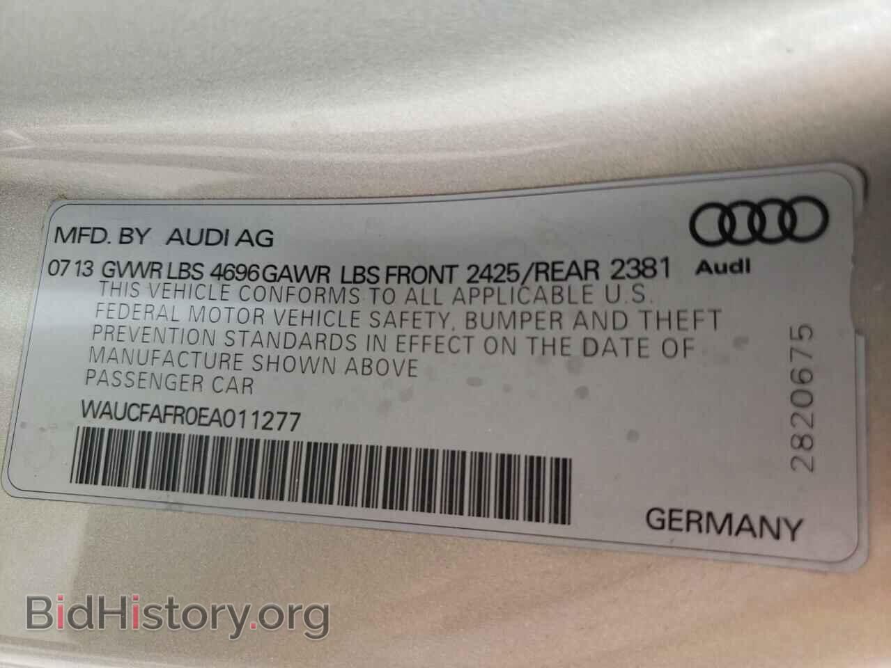 2014 AUDI A5 - VIN: WAUCFAFR0EA011277 - Фото 12