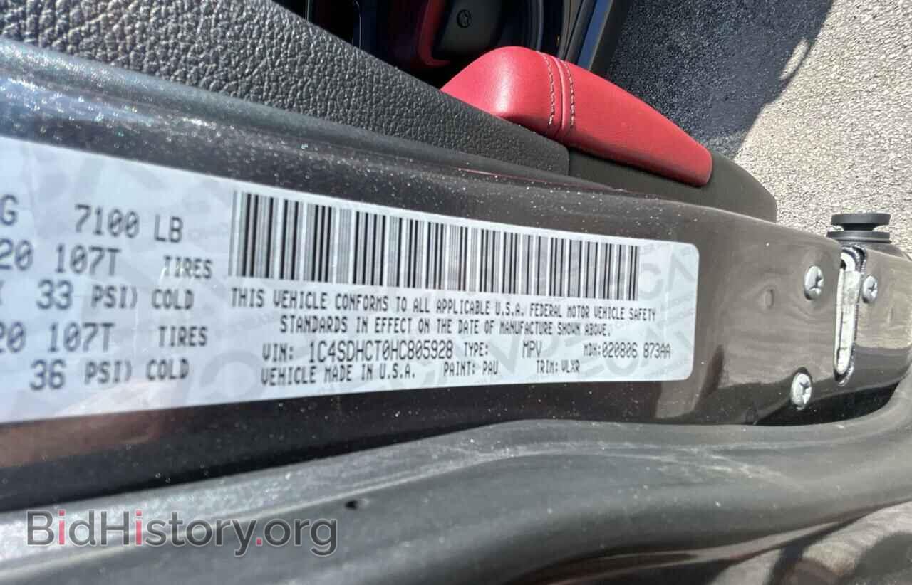 2017 DODGE DURANGO - VIN: 1C4SDHCT0HC805928 - Photo 10