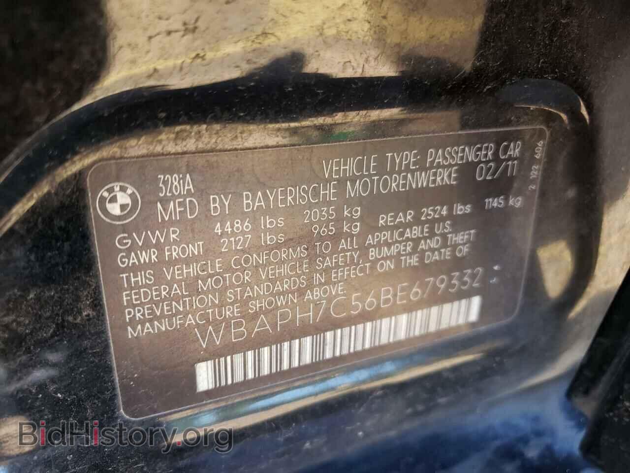 2011 BMW 3 SERIES - VIN: WBAPH7C56BE679332 - Фото 10