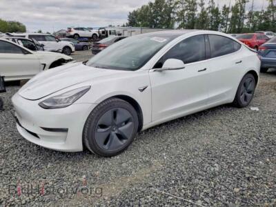 2018 Tesla MODEL 3, white — VIN 5YJ3E1EA9JF062439, Copart