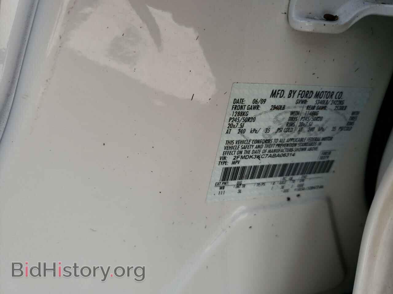2010 FORD EDGE - VIN: 2FMDK3KC7ABA06314 - Photo 10