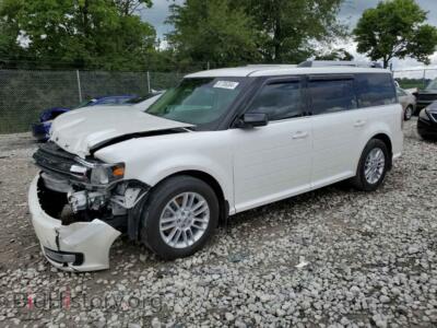 2014 Ford FLEX SEL, white — VIN 2FMGK5C85EBD31195, Copart