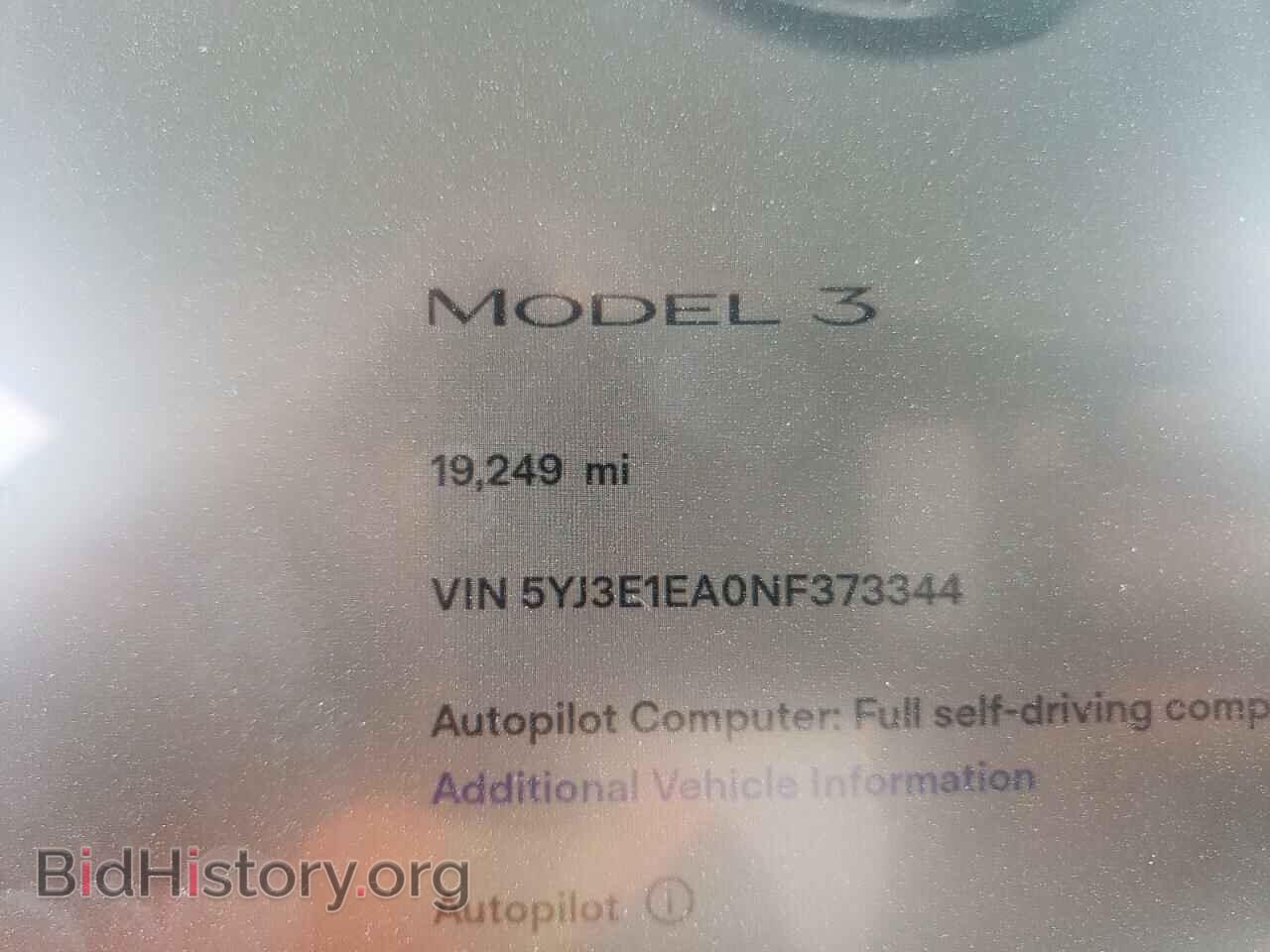 2022 TESLA MODEL 3 - VIN: 5YJ3E1EA0NF373344 - Фото 9