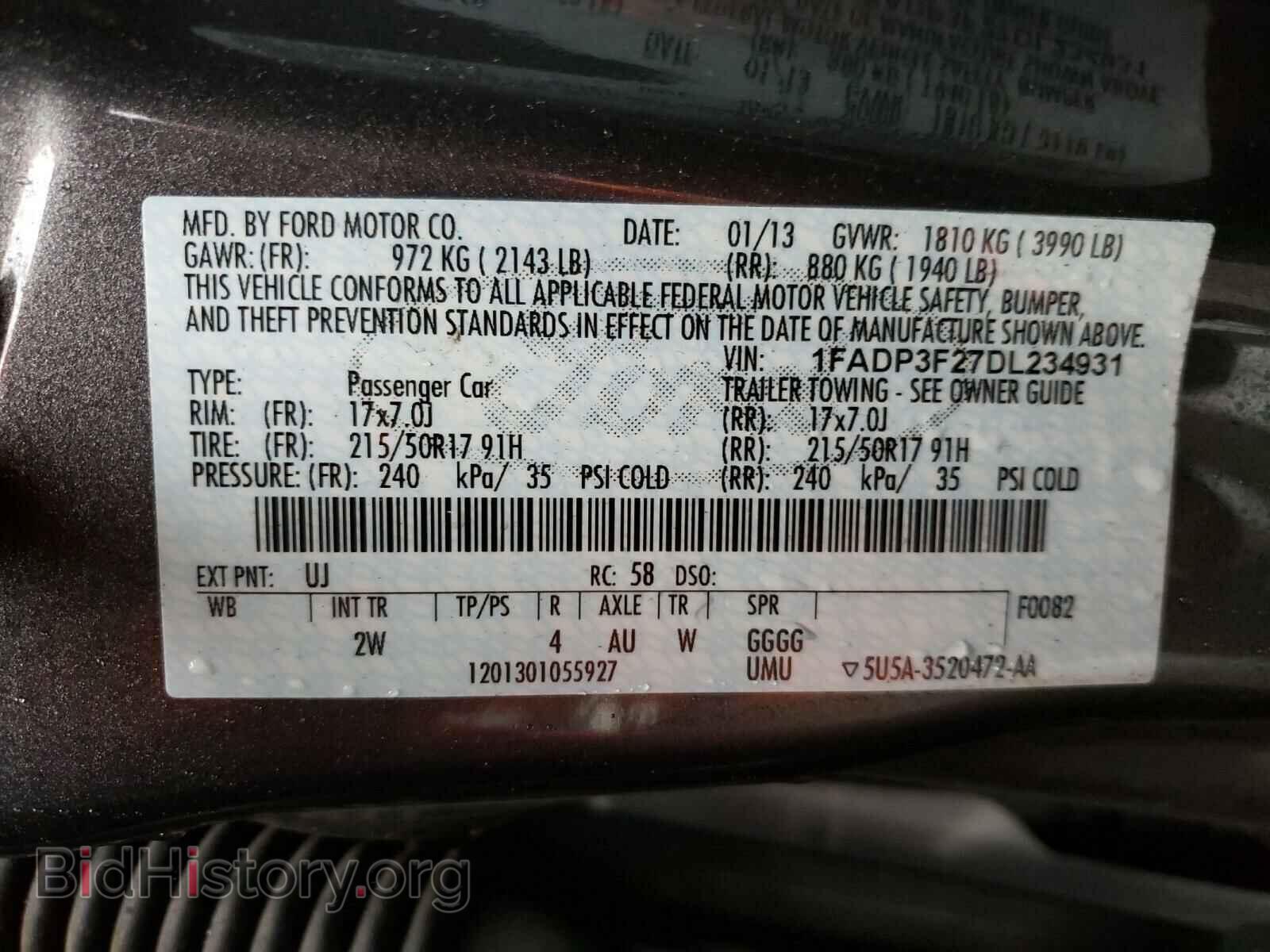 2013 FORD FOCUS - VIN: 1FADP3F27DL234931 - Photo 10