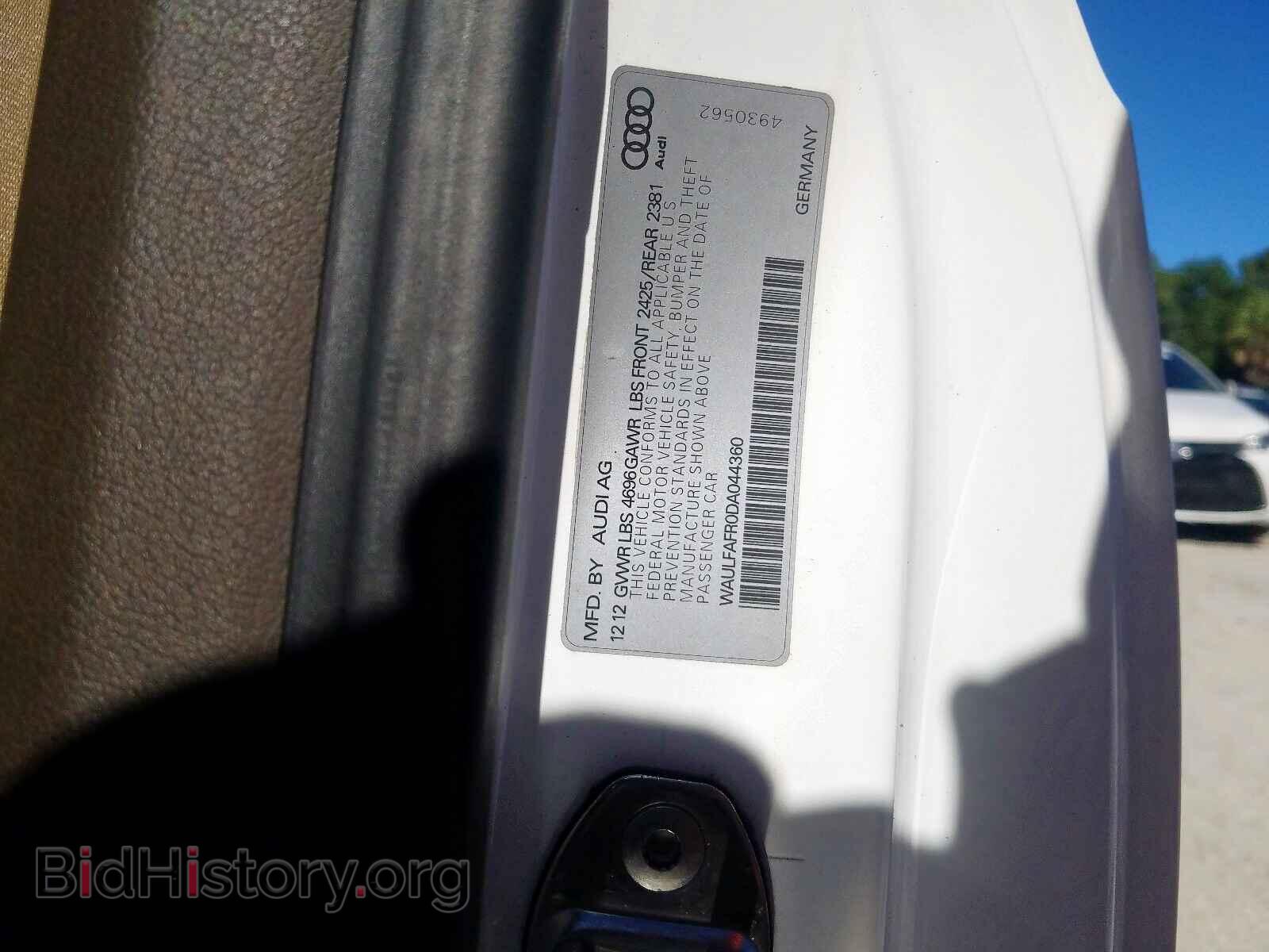 2013 AUDI A5 PREMIUM - VIN: WAULFAFR0DA044360 - Фото 10