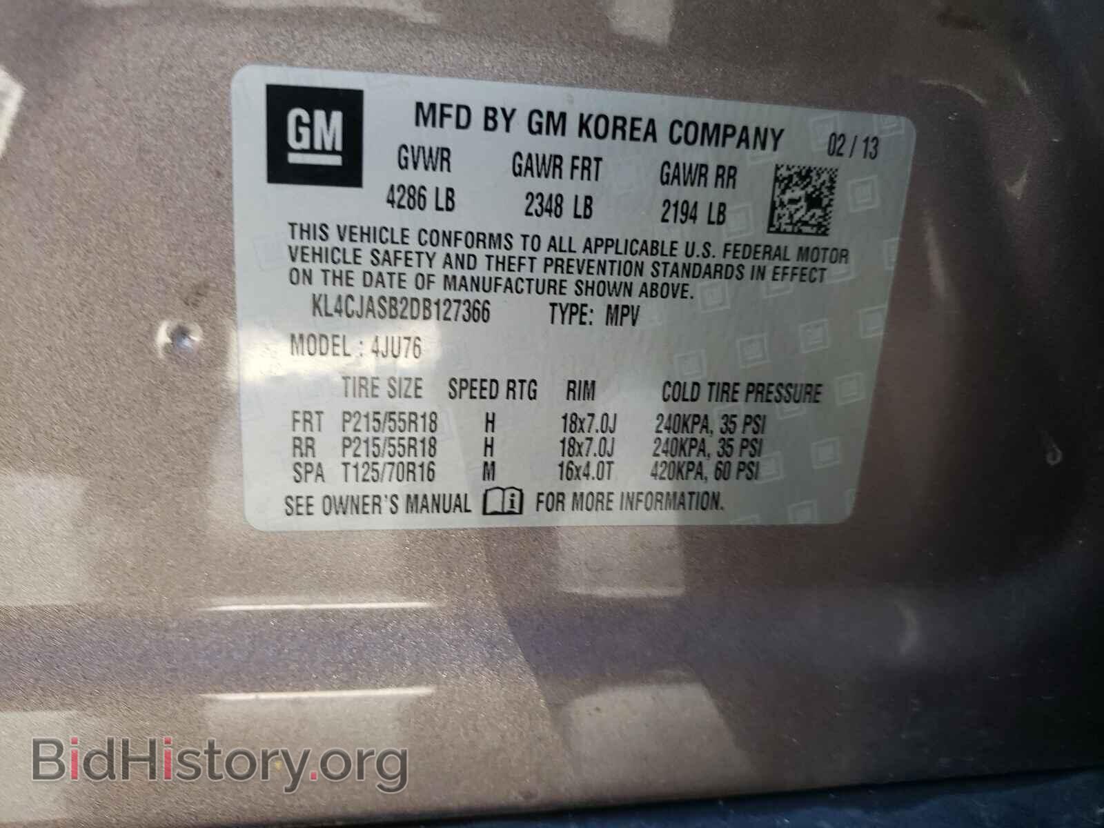 2013 BUICK ENCORE - VIN: KL4CJASB2DB127366 - Photo 10