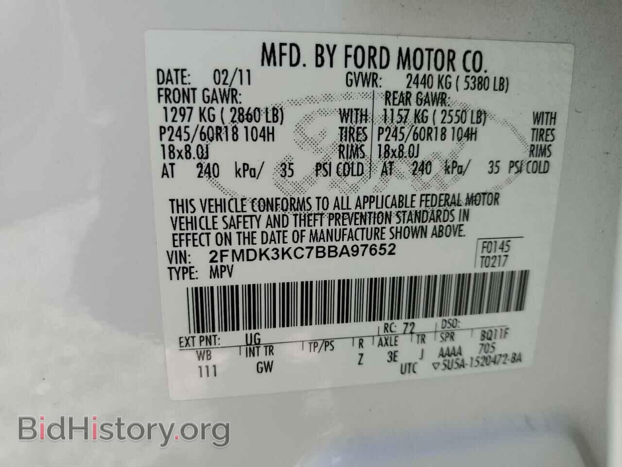 2011 FORD EDGE - VIN: 2FMDK3KC7BBA97652 - Photo 13