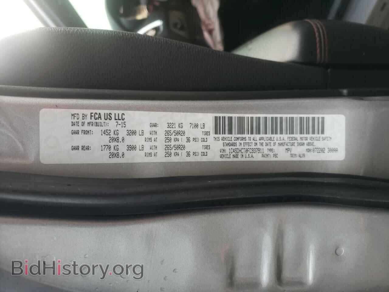 2015 DODGE DURANGO - VIN: 1C4SDHCT0FC937911 - Photo 10