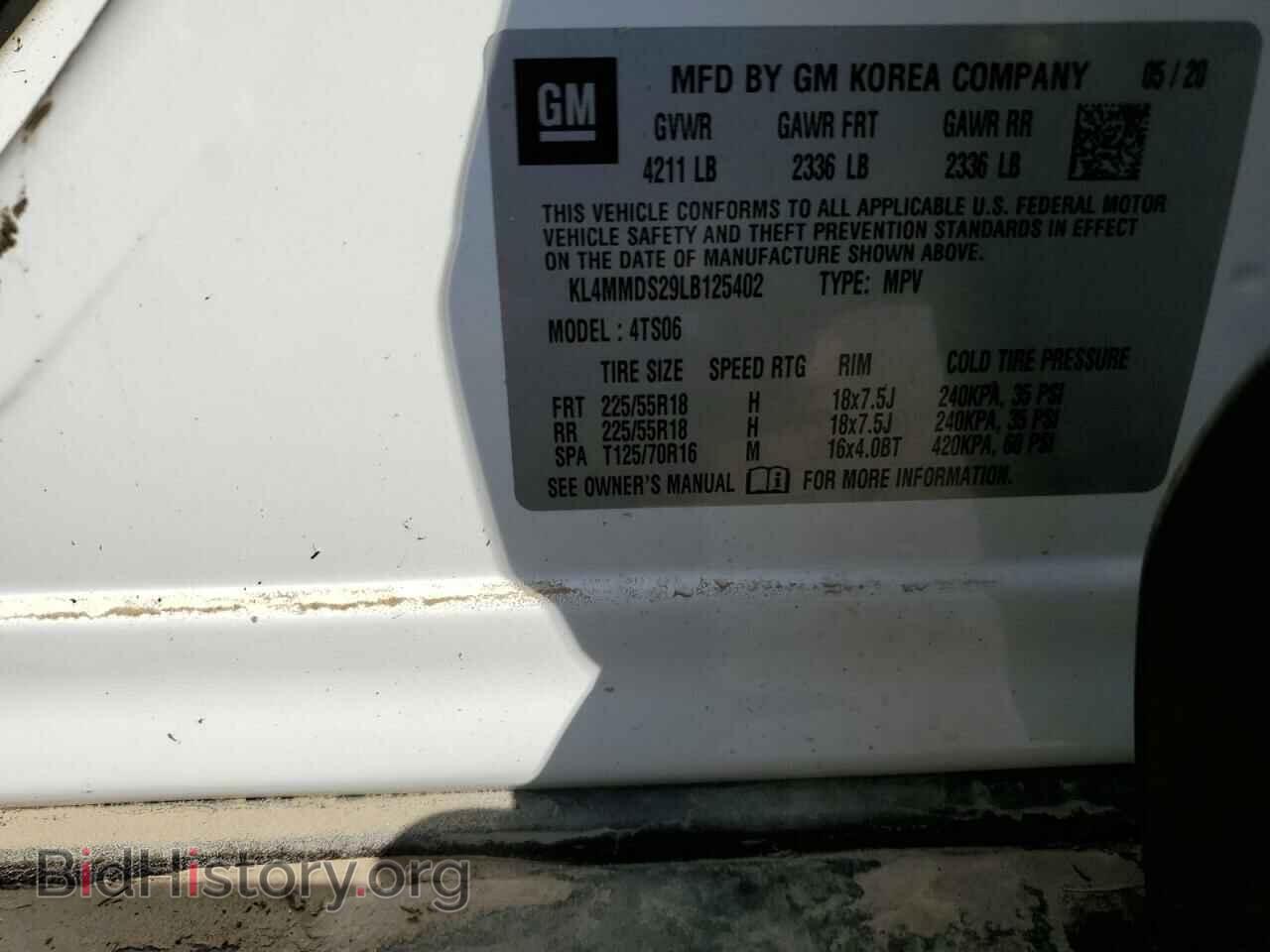 2020 BUICK ENCORE - VIN: KL4MMDS29LB125402 - Фото 10
