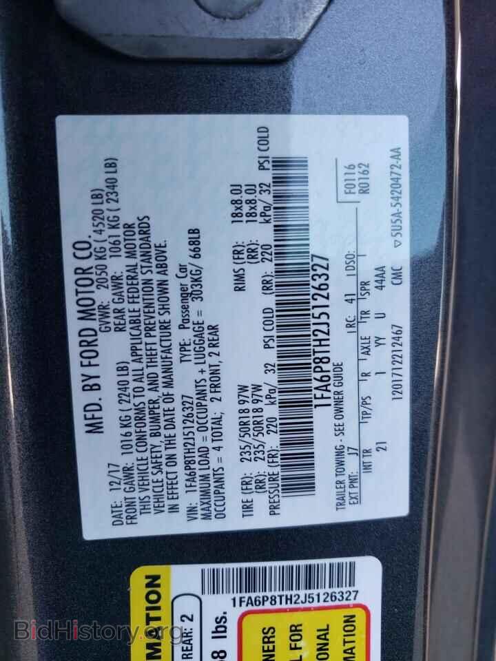 2018 FORD ALL Models - VIN: 1FA6P8TH2J5126327 - Photo 12