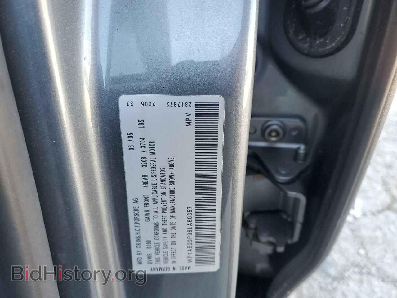 2006 PORSCHE CAYENNE - VIN: WP1AB29P96LA60357 - Фото 12
