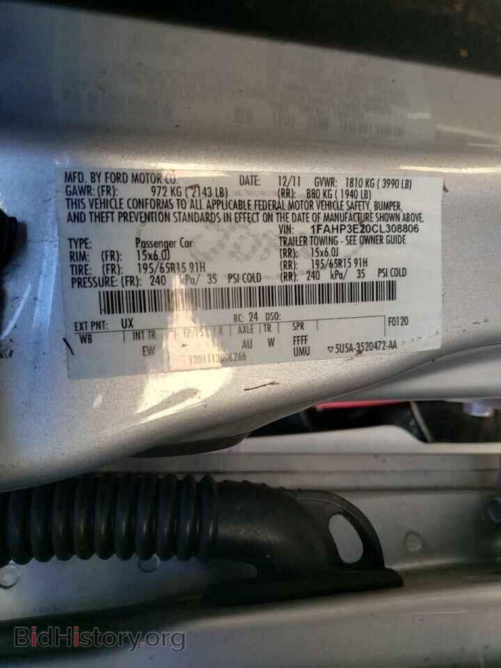 2012 FORD FOCUS - VIN: 1FAHP3E20CL308806 - Photo 10