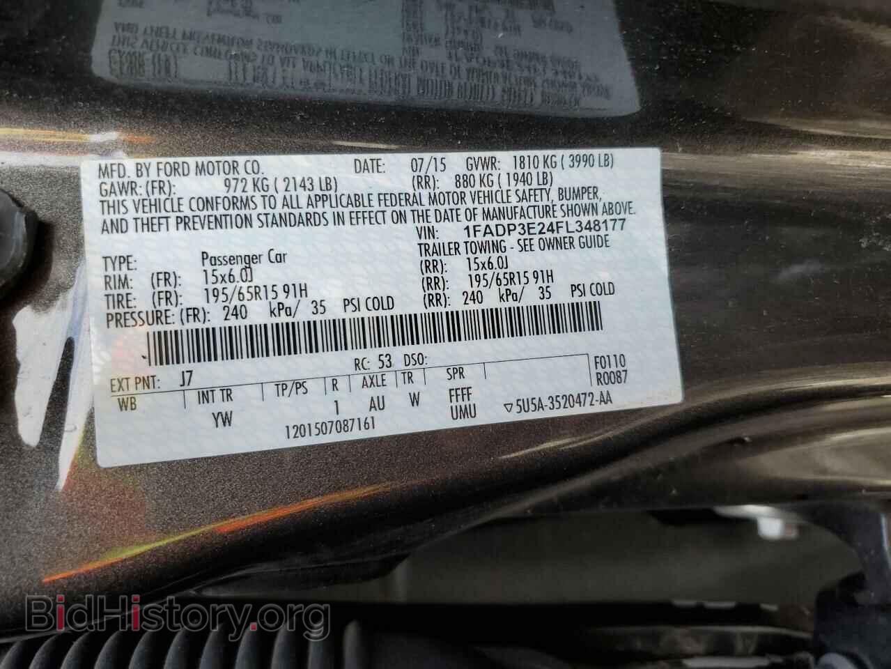 2015 FORD FOCUS - VIN: 1FADP3E24FL348177 - Photo 12