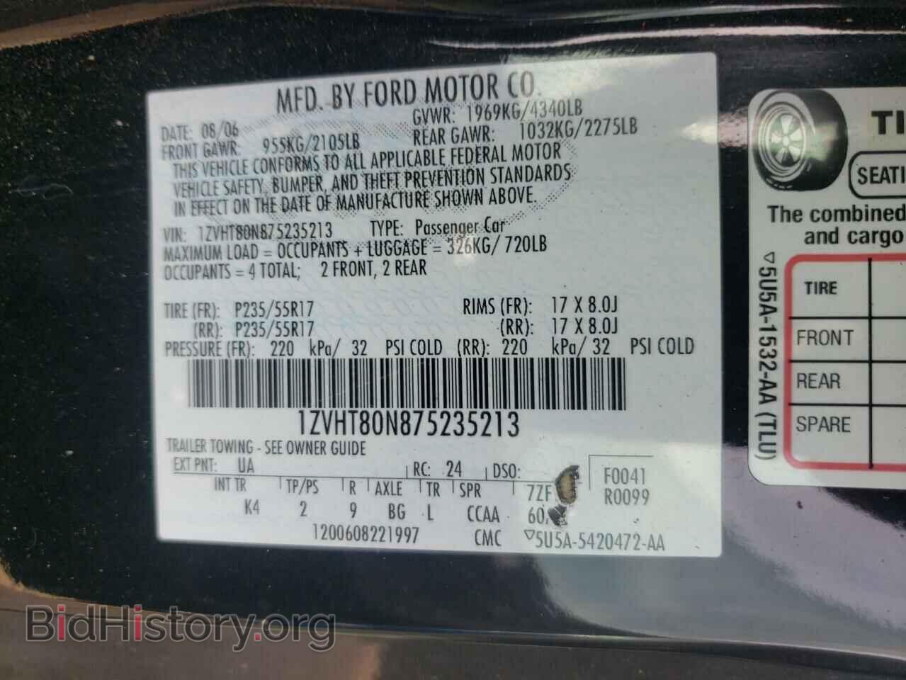 2007 FORD MUSTANG - VIN: 1ZVHT80N875235213 - Фото 10