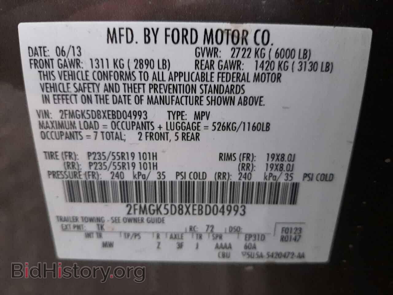 2014 FORD FLEX - VIN: 2FMGK5D8XEBD04993 - Photo 10