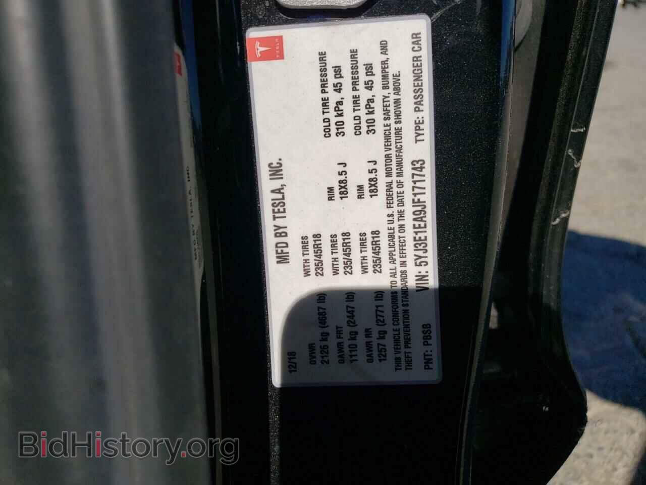 2018 TESLA MODEL 3 - VIN: 5YJ3E1EA9JF171743 - Фото 13