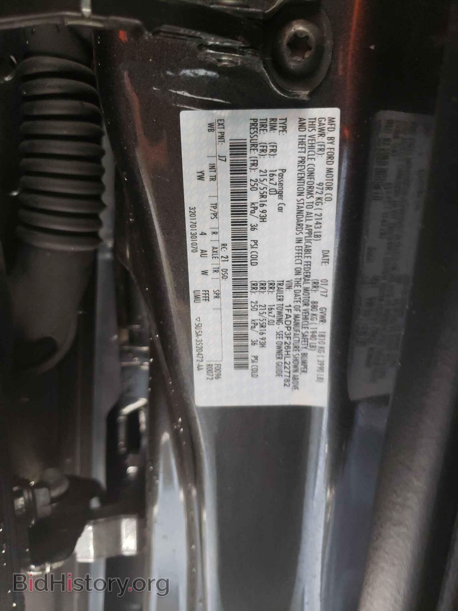 2017 FORD FOCUS - VIN: 1FADP3F26HL227782 - Фото 10