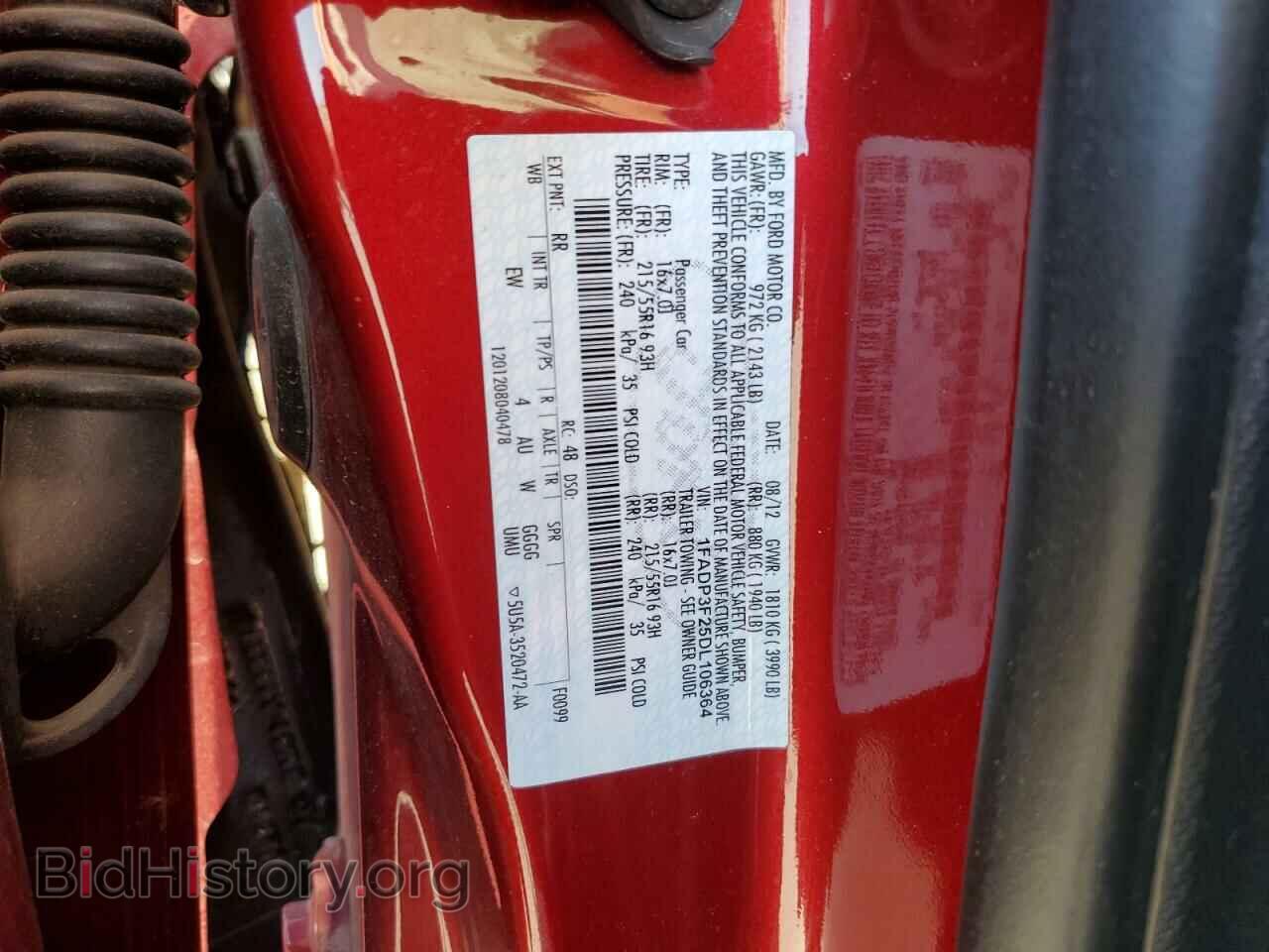 2013 FORD FOCUS - VIN: 1FADP3F25DL106364 - Photo 10