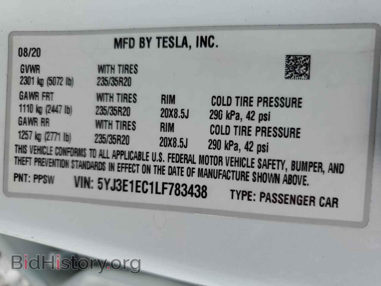 2020 TESLA MODEL 3 - VIN: 5YJ3E1EC1LF783438 - Фото 13
