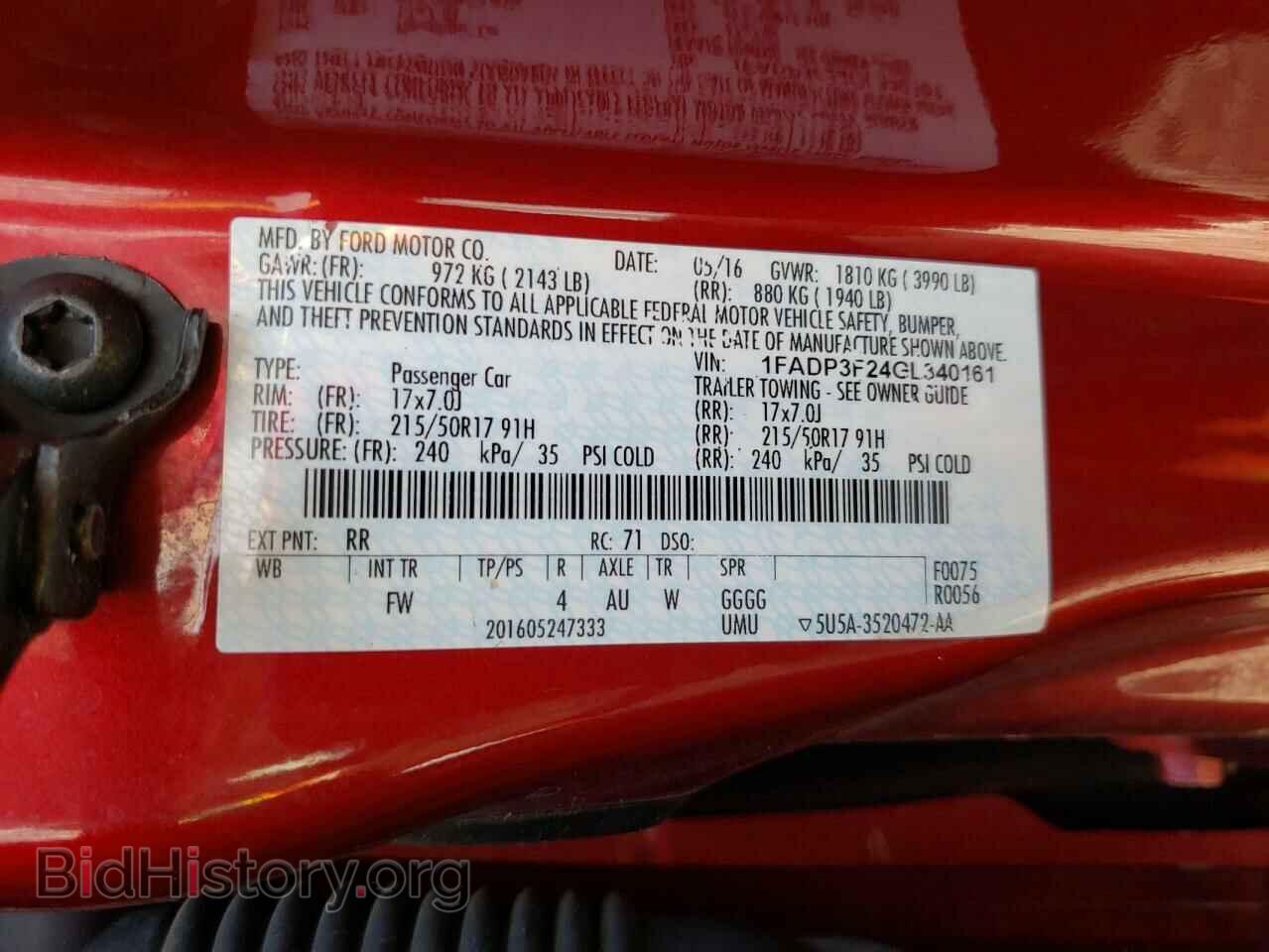 2016 FORD FOCUS - VIN: 1FADP3F24GL340161 - Фото 10
