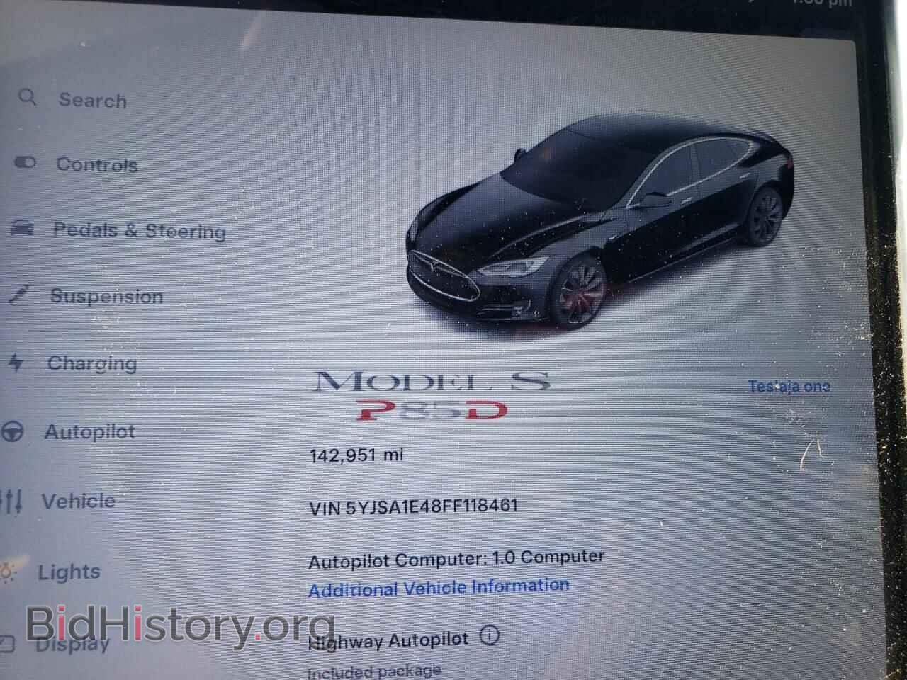 2015 TESLA MODEL S - VIN: 5YJSA1E48FF118461 - Photo 9