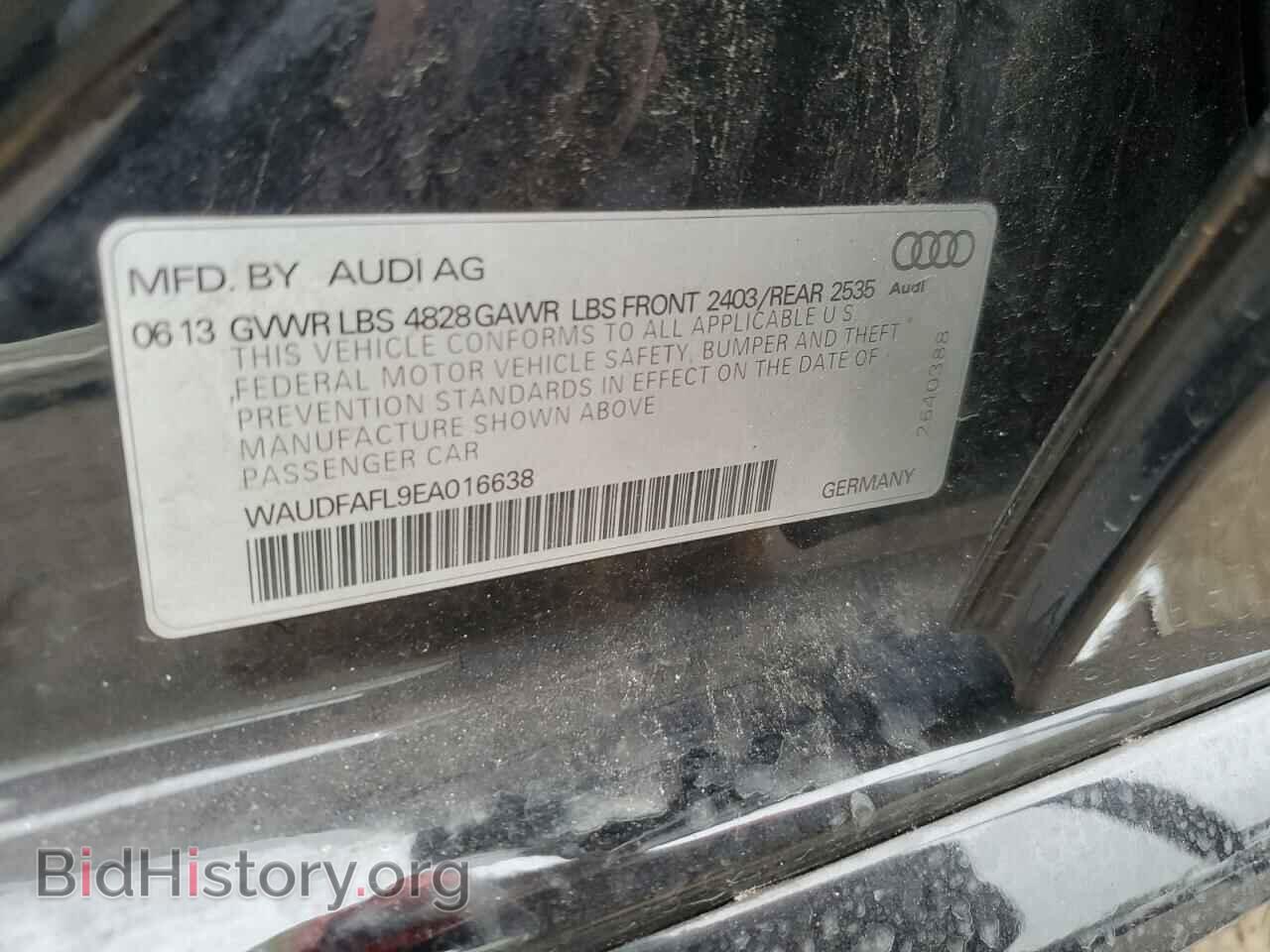 2014 AUDI A4 - VIN: WAUDFAFL9EA016638 - Фото 12