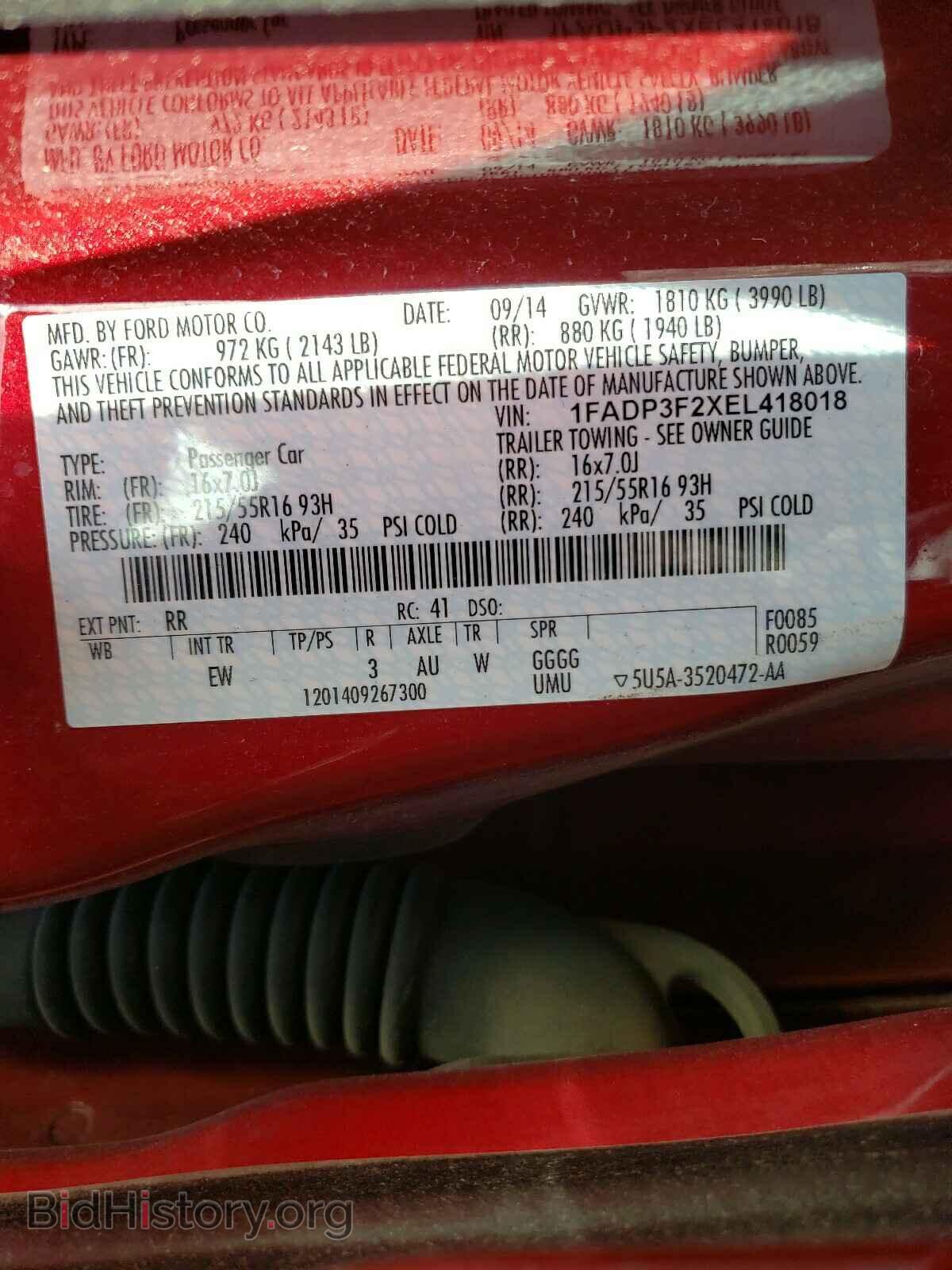 2014 FORD FOCUS - VIN: 1FADP3F2XEL418018 - Photo 10
