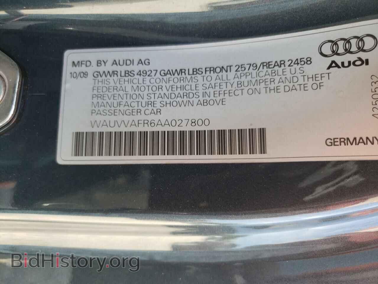 2010 AUDI S5/RS5 - VIN: WAUVVAFR6AA027800 - Фото 10