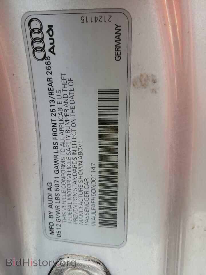 2013 AUDI A5 - VIN: WAULFAFH5DN001147 - Фото 10